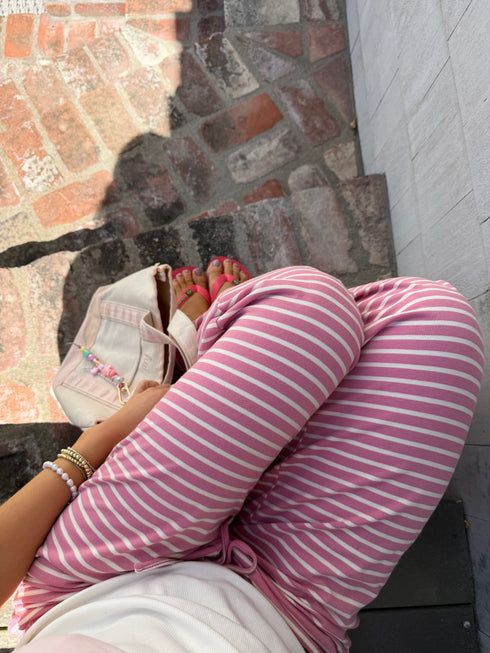Sandy Stripes Pant // Pink