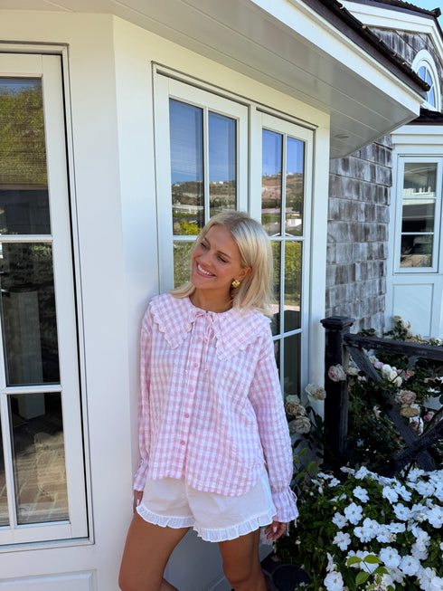 Honey Honey Top // Pink Gingham
