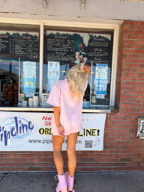 Coast Club Mockneck // Baby Pink