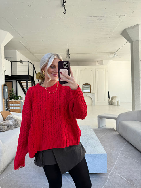 Mistletoe Magic Sweater // Red