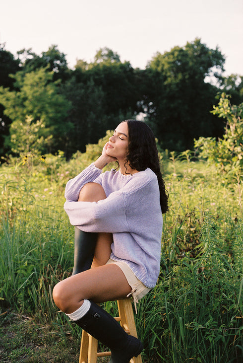 Heirloom Swan Knit // Lilac