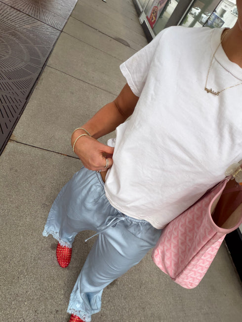 Sol Satin Pant // Sky