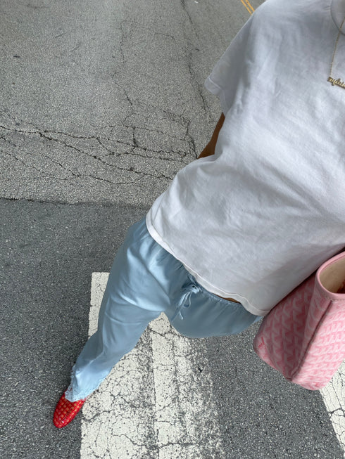 Sol Satin Pant // Sky