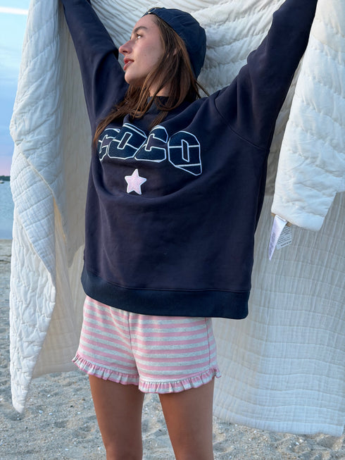 Coco Girl Mockneck // True Blue