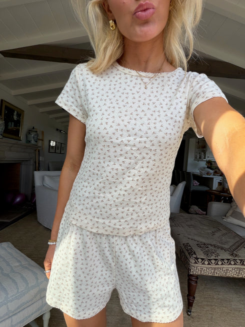 Bloom Tee // Cream Pointelle