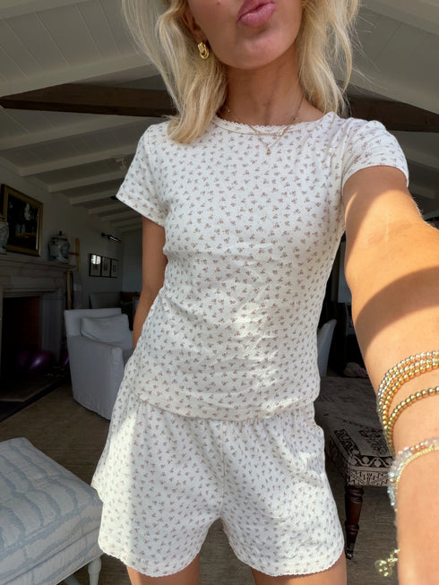 Bloom Short // Cream Pointelle