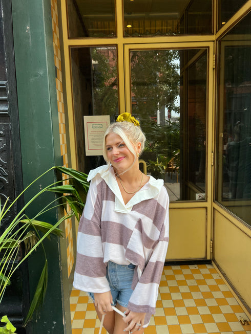 Golden Hour Striped Pullover *RESTOCKED*