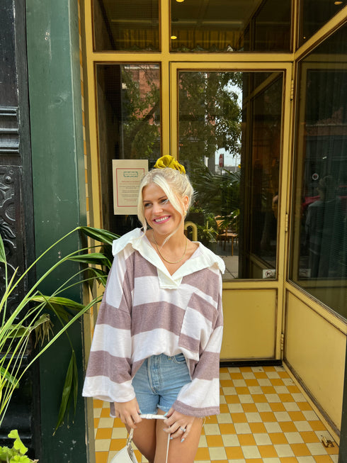 Golden Hour Striped Pullover *RESTOCKED*