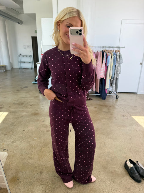 Kit Dottie Pant // Merlot