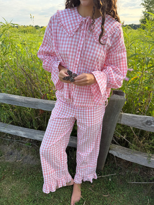 Bea Gingham Top // Peony