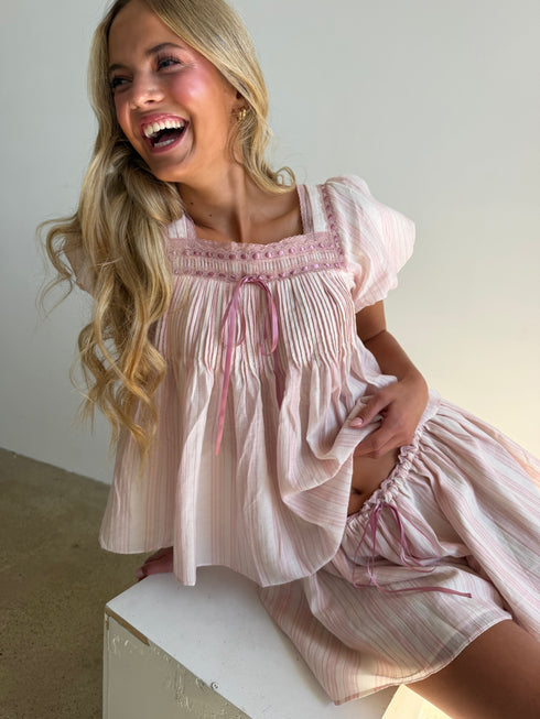 Flutter Top // Blush