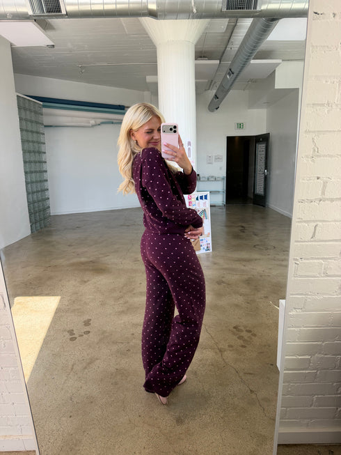 Kit Dottie Pant // Merlot