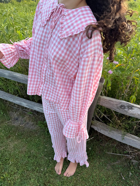 Bea Gingham Top // Peony