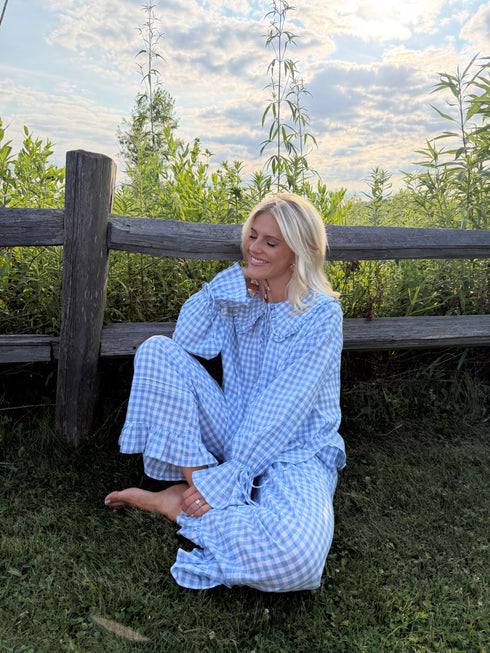 Bea Gingham Pant // Skies
