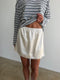 Goldie Satin Skirt // Cream
