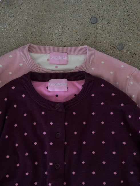 Kit Dottie Cardigan // Merlot