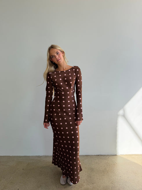Dreamgirl Dress // Espresso Dot