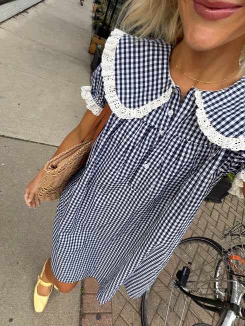 Cottage Dress // Navy Gingham