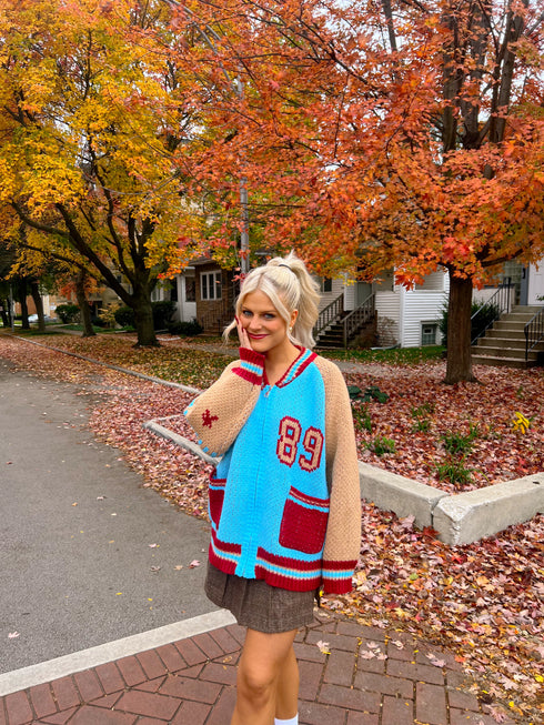 End Game Knit Jacket// Aquamarine