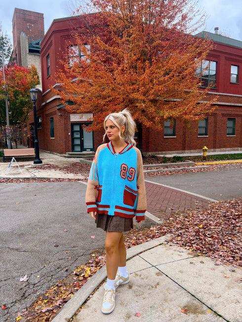 End Game Knit Jacket// Aquamarine