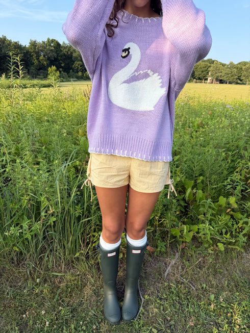 Heirloom Swan Knit // Lilac