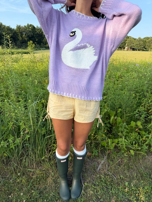 Heirloom Swan Knit // Lilac