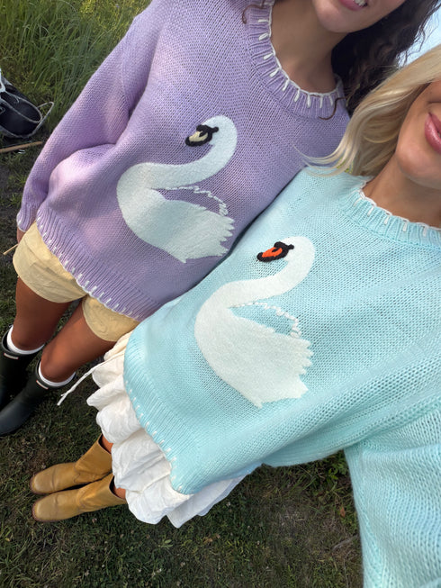 Heirloom Swan Knit // Sky