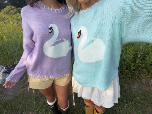 Heirloom Swan Knit // Sky