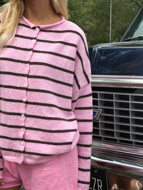 Coco Cutie Cardigan // Strawberry Stripe