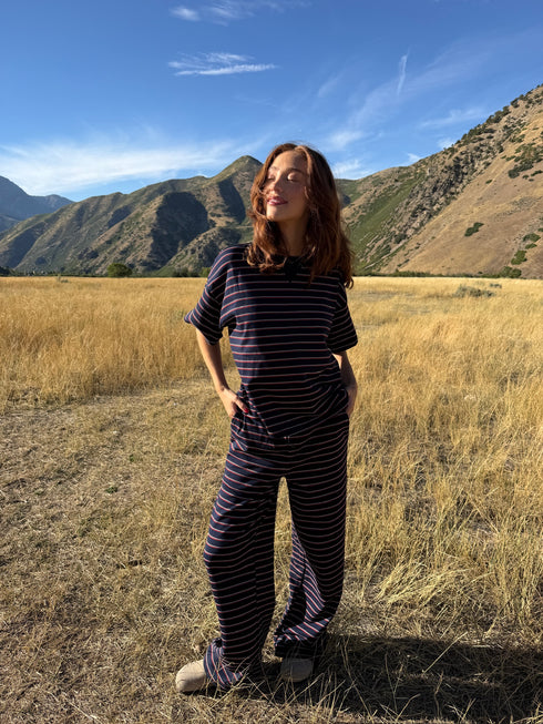Upstate Striped Pant // Navy