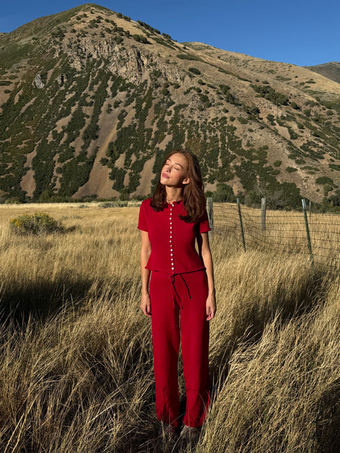 Heirloom Knit Pant // Apple
