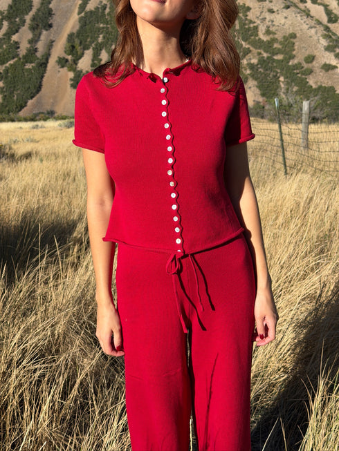 Heirloom Knit Top // Apple