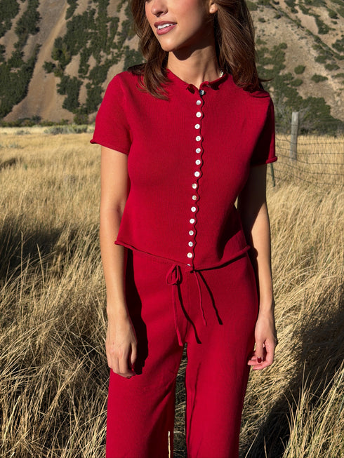Heirloom Knit Pant // Apple