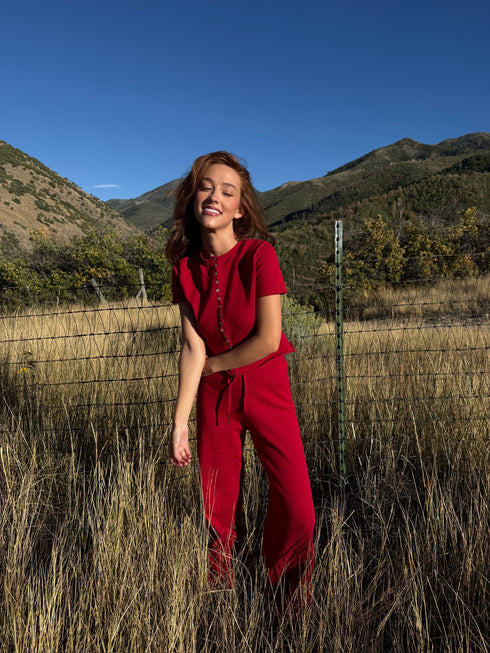 Heirloom Knit Pant // Apple