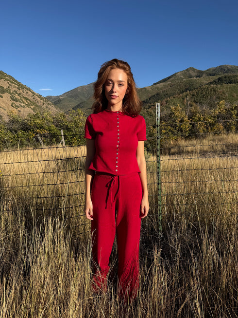 Heirloom Knit Pant // Apple
