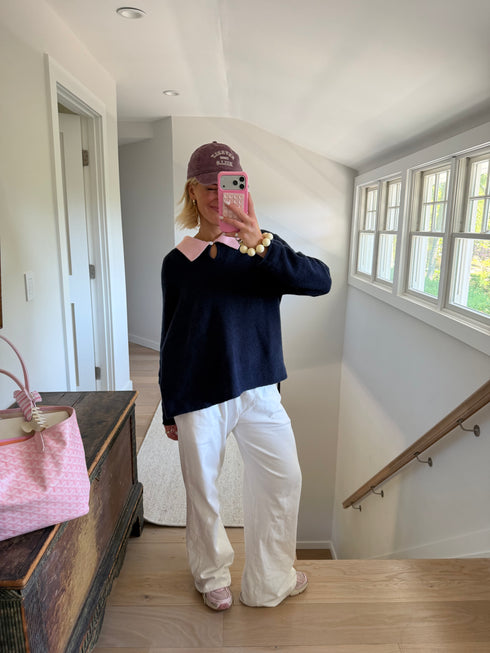 Classic Cutie Polo // Navy Pink