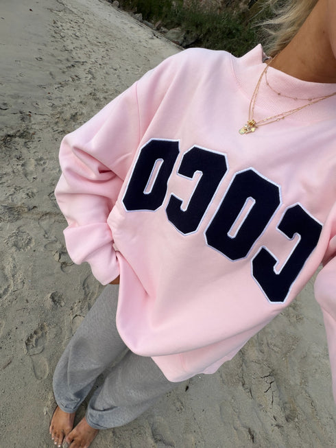 Coco Girl Mockneck // Navy Pink