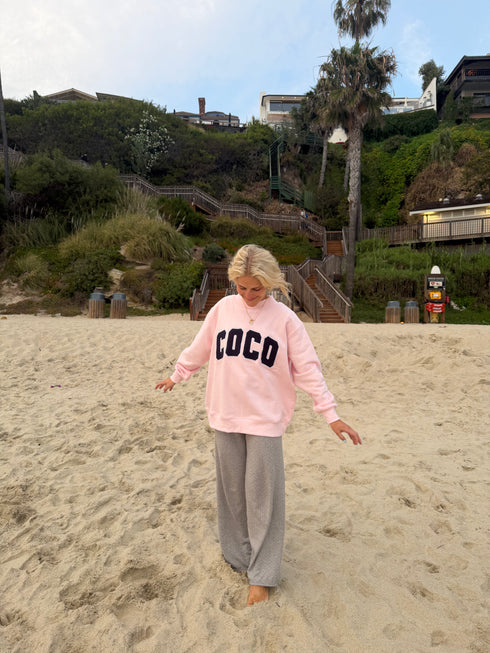 Coco Girl Mockneck // Navy Pink