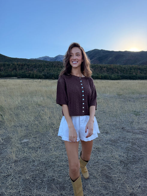 Pirouette Cardigan // Cinnamon