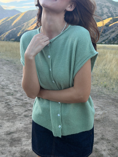Cutie Girl Cardi // Matcha