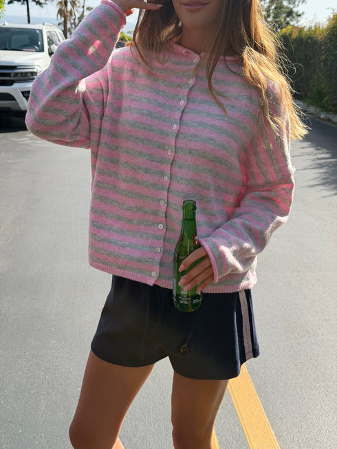 Coco Cutie Cardigan // Swirl Stripe