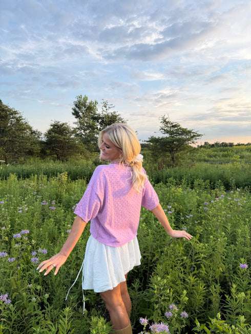 Prim Pointelle Cardi // Bloom