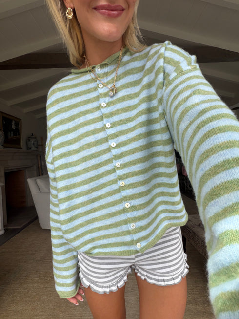 Coco Cutie Cardigan // Palm Stripe