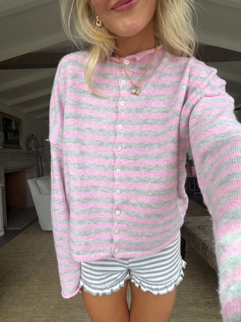 Coco Cutie Cardigan // Swirl Stripe