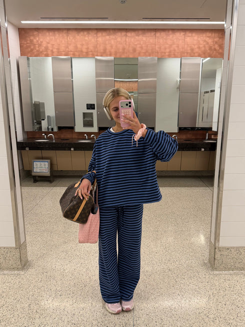 Breakfast Club Pullover // Midnight Stripe *RESTOCKED*