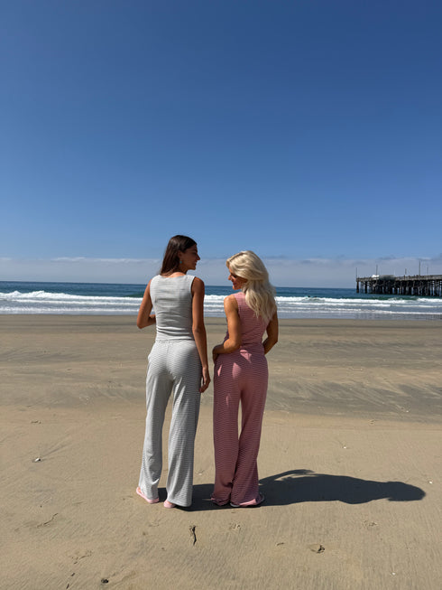 Breezy Stripes Pant // Strawberry