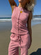 Breezy Stripes Tank // Strawberry