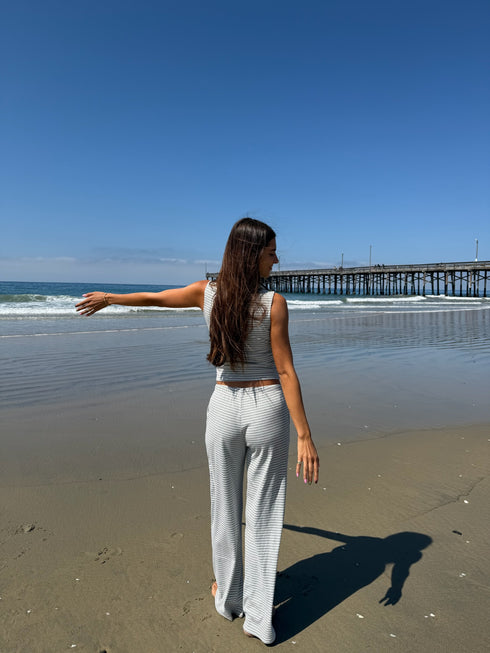 Breezy Stripes Pant // Cloud