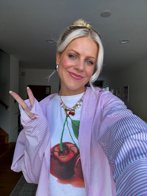 Breezy Babe Striped Set