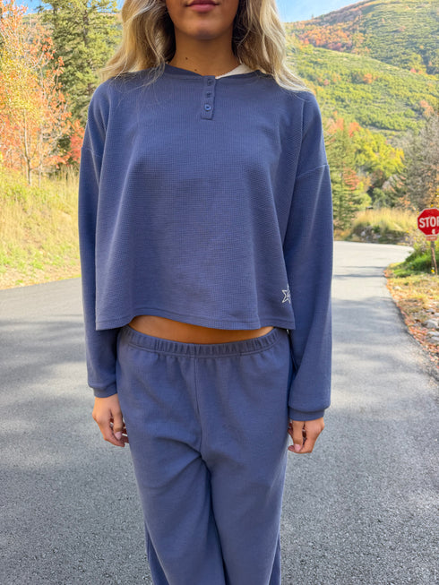 Weekend Waffle Pullover // Alpine
